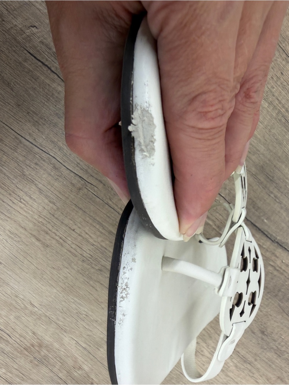 Tory Burch White Logo Miller Thong Sandals - Picture 7 of 7